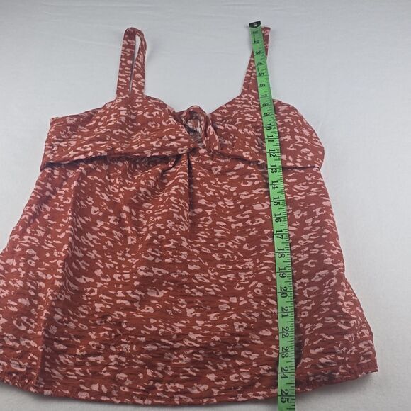 Simply Vera Vera Wang -270 Twist Front Tank Red Animal Print Women's Small - Picture 6 of 9
